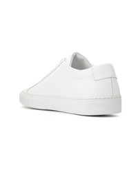 weiße Leder niedrige Sneakers von Common Projects