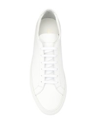 weiße Leder niedrige Sneakers von Common Projects