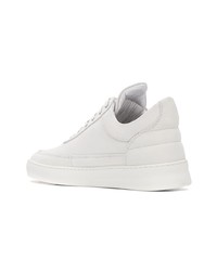 weiße Leder niedrige Sneakers von Filling Pieces