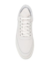 weiße Leder niedrige Sneakers von Filling Pieces