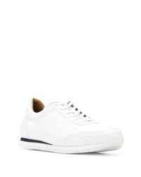 weiße Leder niedrige Sneakers von Brioni