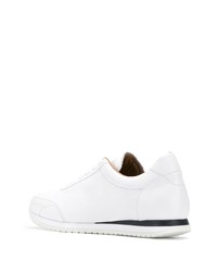 weiße Leder niedrige Sneakers von Brioni