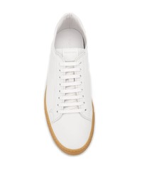 weiße Leder niedrige Sneakers von Scarosso