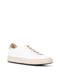 weiße Leder niedrige Sneakers von Common Projects