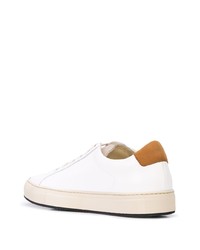 weiße Leder niedrige Sneakers von Common Projects