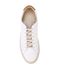 weiße Leder niedrige Sneakers von Common Projects