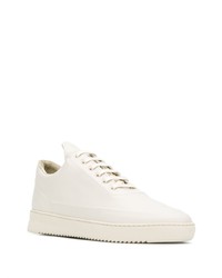 weiße Leder niedrige Sneakers von Filling Pieces