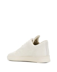 weiße Leder niedrige Sneakers von Filling Pieces