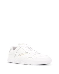 weiße Leder niedrige Sneakers von Emporio Armani