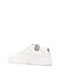 weiße Leder niedrige Sneakers von Emporio Armani