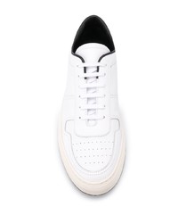 weiße Leder niedrige Sneakers von Common Projects