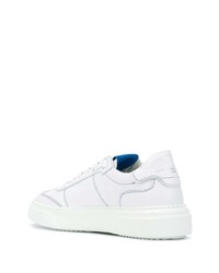 weiße Leder niedrige Sneakers von Philippe Model Paris