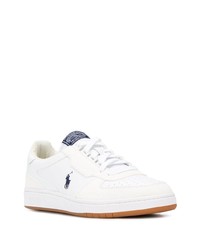 weiße Leder niedrige Sneakers von Polo Ralph Lauren