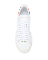 weiße Leder niedrige Sneakers von Heron Preston