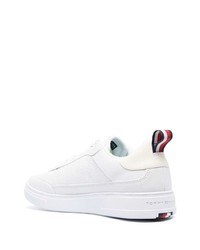 weiße Leder niedrige Sneakers von Tommy Hilfiger