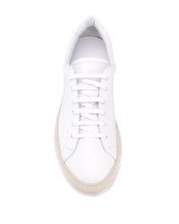 weiße Leder niedrige Sneakers von Scarosso