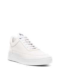 weiße Leder niedrige Sneakers von Filling Pieces