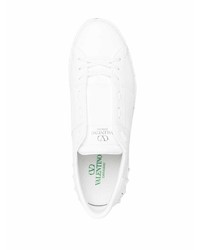 weiße Leder niedrige Sneakers von Valentino Garavani