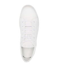weiße Leder niedrige Sneakers von OZWALD BOATENG