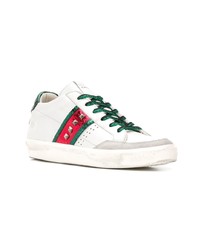 weiße Leder niedrige Sneakers von Leather Crown