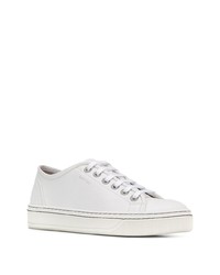 weiße Leder niedrige Sneakers von Lanvin