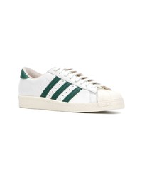 weiße Leder niedrige Sneakers von adidas