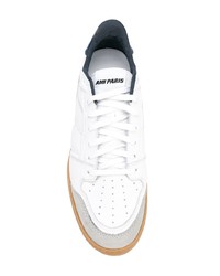 weiße Leder niedrige Sneakers von AMI Alexandre Mattiussi