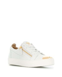 weiße Leder niedrige Sneakers von Giuseppe Zanotti