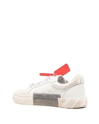 weiße Leder niedrige Sneakers von Off-White