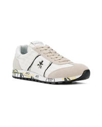 weiße Leder niedrige Sneakers von White Premiata