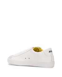 weiße Leder niedrige Sneakers von MSGM