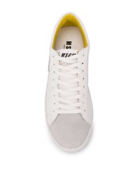 weiße Leder niedrige Sneakers von MSGM