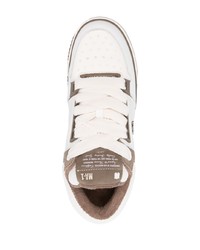 weiße Leder niedrige Sneakers von Amiri