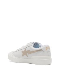 weiße Leder niedrige Sneakers von A Bathing Ape