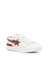 weiße Leder niedrige Sneakers von A Bathing Ape