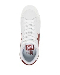 weiße Leder niedrige Sneakers von A Bathing Ape