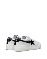 weiße Leder niedrige Sneakers von A Bathing Ape