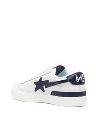 weiße Leder niedrige Sneakers von A Bathing Ape