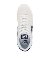 weiße Leder niedrige Sneakers von A Bathing Ape