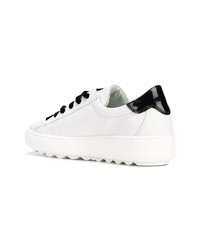 weiße Leder niedrige Sneakers von Philippe Model