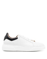 weiße Leder niedrige Sneakers von Magnanni