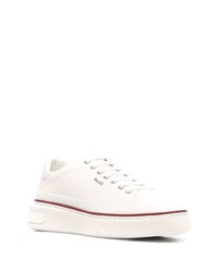 weiße Leder niedrige Sneakers von Bally