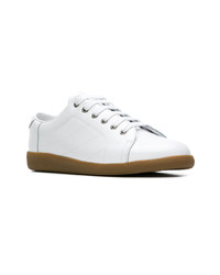 weiße Leder niedrige Sneakers von Maison Margiela