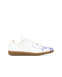 weiße Leder niedrige Sneakers von Maison Margiela