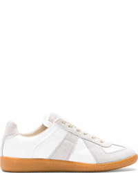 weiße Leder niedrige Sneakers von Maison Martin Margiela