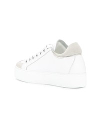 weiße Leder niedrige Sneakers von Dsquared2