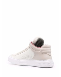 weiße Leder niedrige Sneakers von Salvatore Ferragamo