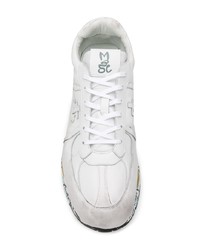 weiße Leder niedrige Sneakers von White Premiata