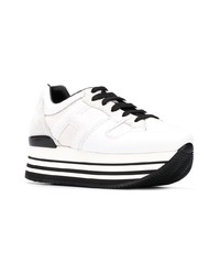 weiße Leder niedrige Sneakers von Hogan