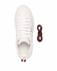 weiße Leder niedrige Sneakers von Bally